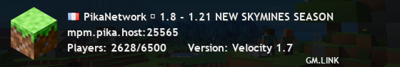 PikaNetwork ▏ 1.8 - 1.21 NEW SKYMINES SEASON