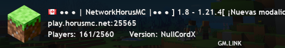 ●● ● | NetworkHorusMC |●● ● ] 1.8 - 1.21.4[ ¡SOLAMENTE LOS MEJORES HACEN CLIC!
