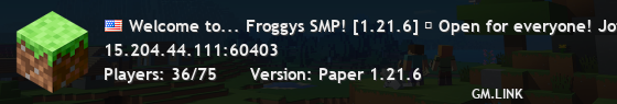 Welcome to... Froggys SMP! [1.21.6] ♡ Open for everyone! Join us 🎃