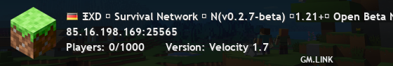 ΞΧD ⋘ Survival Network ⋙ Ν(v0.2.7-beta) ◤1.21+◢ Open Beta NOW! https://minecraft.nexd.to