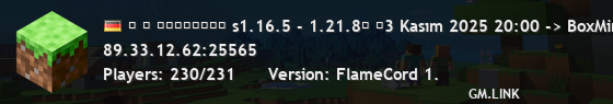 ᴛ ▚ ғᴀʀᴄʟᴜᴏ▞ s1.16.5 - 1.21.8➛ ₪3 Kasım 2025 20:00 -> BoxMining yeni sezon ₪