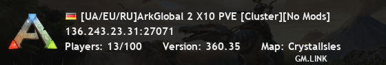 [UA/EU/RU]ArkGlobal 2 X10 PVE [Cluster][No Mods]