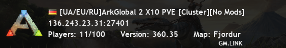 [UA/EU/RU]ArkGlobal 2 X10 PVE [Cluster][No Mods]