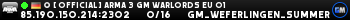 � [ OFFICIAL ] Arma 3 GM Warlords EU 01