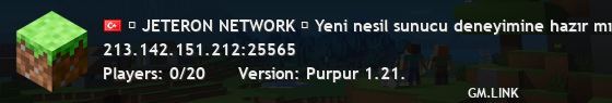 ✦ JETERON NETWORK ✦ Yeni nesil sunucu deneyimine hazır mısın? ⛏️⚔️➤
