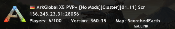 ArkGlobal X5 PVP+ [No Mods][Cluster][01.11] Scr