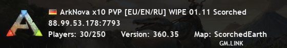ArkNova x10 PVP [EU/EN/RU] WIPE 01.11 Scorched