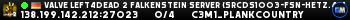 Valve Left4Dead 2 Falkenstein Server (srcds1003-fsn-hetz.421.9)