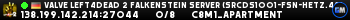 Valve Left4Dead 2 Falkenstein Server (srcds1001-fsn-hetz.421.30