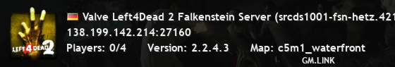 Valve Left4Dead 2 Falkenstein Server (srcds1001-fsn-hetz.421.14