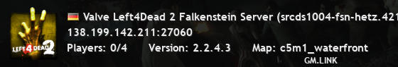 Valve Left4Dead 2 Falkenstein Server (srcds1004-fsn-hetz.421.46