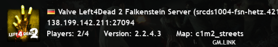 Valve Left4Dead 2 Falkenstein Server (srcds1004-fsn-hetz.421.80
