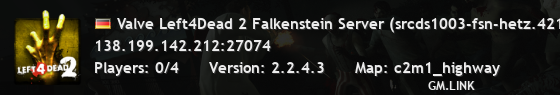 Valve Left4Dead 2 Falkenstein Server (srcds1003-fsn-hetz.421.60