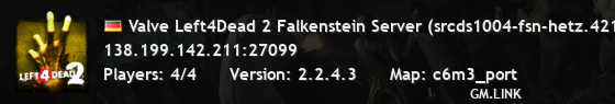 Valve Left4Dead 2 Falkenstein Server (srcds1004-fsn-hetz.421.85