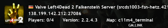 Valve Left4Dead 2 Falkenstein Server (srcds1003-fsn-hetz.421.72