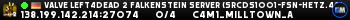 Valve Left4Dead 2 Falkenstein Server (srcds1001-fsn-hetz.421.60