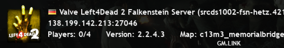Valve Left4Dead 2 Falkenstein Server (srcds1002-fsn-hetz.421.32
