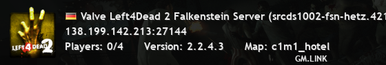 Valve Left4Dead 2 Falkenstein Server (srcds1002-fsn-hetz.421.13