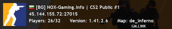 [BG] NOX-Gaming.Info | CS2 Public #1