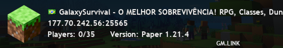 GalaxySurvival - O MELHOR SOBREVIVÊNCIA! RPG, Classes, Dungeons, Magia!!. 1.12.2 - 1.21.8