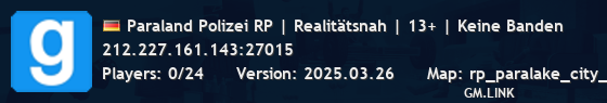 Paraland Polizei RP | Realitätsnah | 13+ | Keine Banden