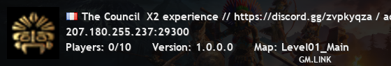 The Council  X2 experience // https://discord.gg/zvpkyqza / adm