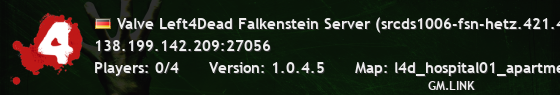 Valve Left4Dead Falkenstein Server (srcds1006-fsn-hetz.421.42)
