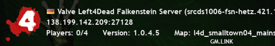 Valve Left4Dead Falkenstein Server (srcds1006-fsn-hetz.421.114)