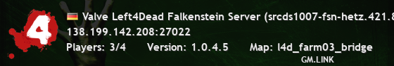 Valve Left4Dead Falkenstein Server (srcds1007-fsn-hetz.421.8)