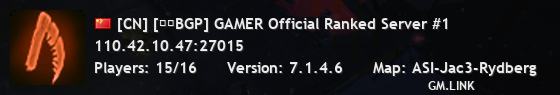 [CN] [浙江BGP] GAMER Official Ranked Server #1