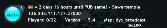 ► 2 days 18 hours until PUB game! - Sewertemple