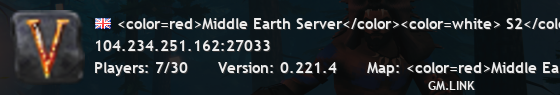 <color=red>Middle Earth Server</color><color=white> S2</color>