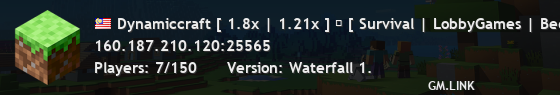 Dynamiccraft [ 1.8x | 1.21x ] NEW SURVIVAL Season With Bosses / Mines ETC