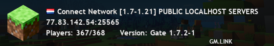 Connect Network [1.7-1.21] PUBLIC LOCALHOST SERVERS