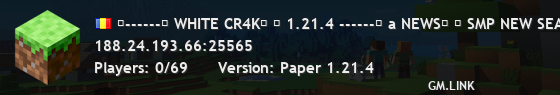 ►------◄ WHITE CR4K► ➟ 1.21.4 ------◄ a NEWS┃ ┃ SMP NEW SEASONa
