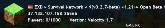 ΞΧD ⋘ Survival Network ⋙ Ν(v0.2.7-beta) ◤1.21+◢ Open Beta NOW! https://minecraft.nexd.to