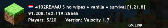4102REMMU S no wipes ● vanilla ● survival [1.21.8]
