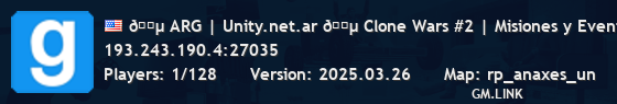 🔵 ARG | Unity.net.ar 🔵 Clone Wars #2 | Misiones y Eventos