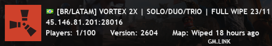[BR/LATAM] VORTEX 2X | SOLO/DUO/TRIO | FULL WIPE 23/11
