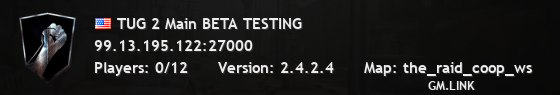 TUG 2 Main BETA TESTING