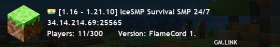 [1.16 - 1.21.10] IceSMP Survival SMP 24/7