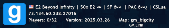 E2 Beyond Infinity | 50x E2 ⚙️ | SF 🌠 | PAC 🗿 | CSLua