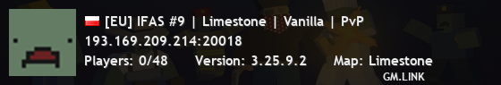 [EU] IFAS #9 | Limestone | Vanilla | PvP