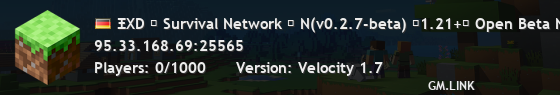ΞΧD ⋘ Survival Network ⋙ Ν(v0.2.7-beta) ◤1.21+◢ Open Beta NOW! https://minecraft.nexd.to