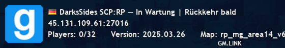 DarksSides SCP:RP — In Wartung | Rückkehr bald