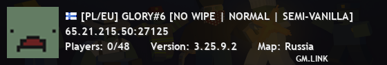[PL/EU] GLORY#6 [NO WIPE | NORMAL | SEMI-VANILLA]