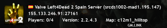 Valve Left4Dead 2 Spain Server (srcds1002-mad1.195.147)