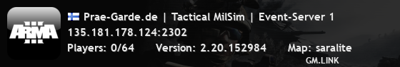 Prae-Garde.de | Tactical MilSim | Event-Server 1