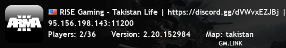 RISE Gaming - Takistan Life | https://discord.gg/dVWvxEZJBj | S