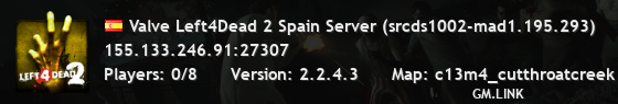Valve Left4Dead 2 Spain Server (srcds1002-mad1.195.293)